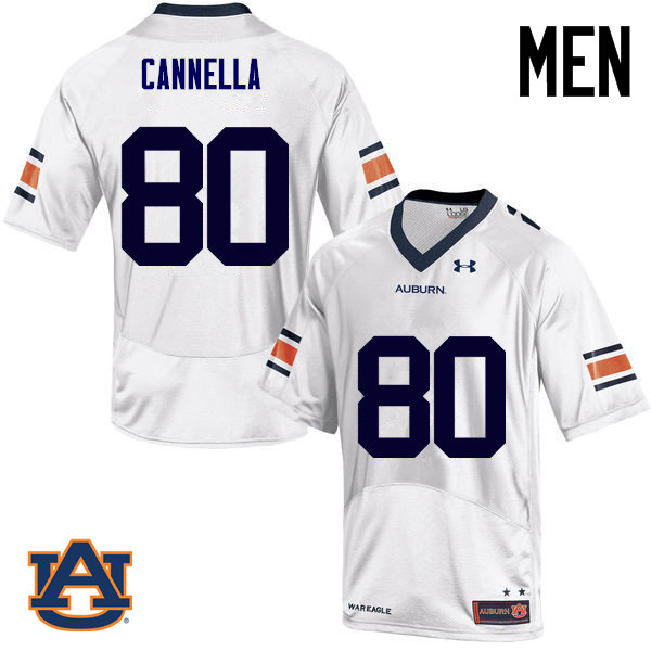 Men Auburn Tigers #80 Sal Cannella College Football Jerseys Sale-White